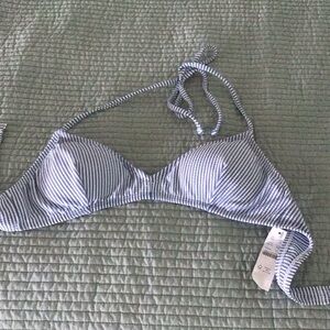 J. Crew Nautical Striped Bikini Top